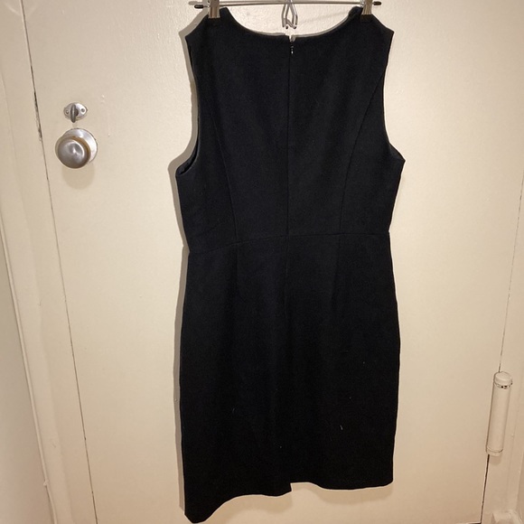 NWOT J. CREW Wool Black Dress with Tweed Herringbone Pattern Size 12 - Picture 3 of 5